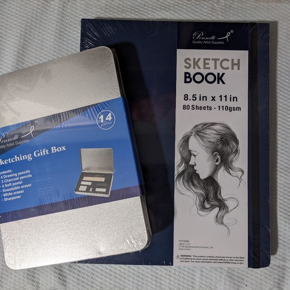 Pennelli Graphite Pencil Art Sketch Gift Box Set 14 Pc + Sketch Book NEW Sealed - Picture 14 of 14
